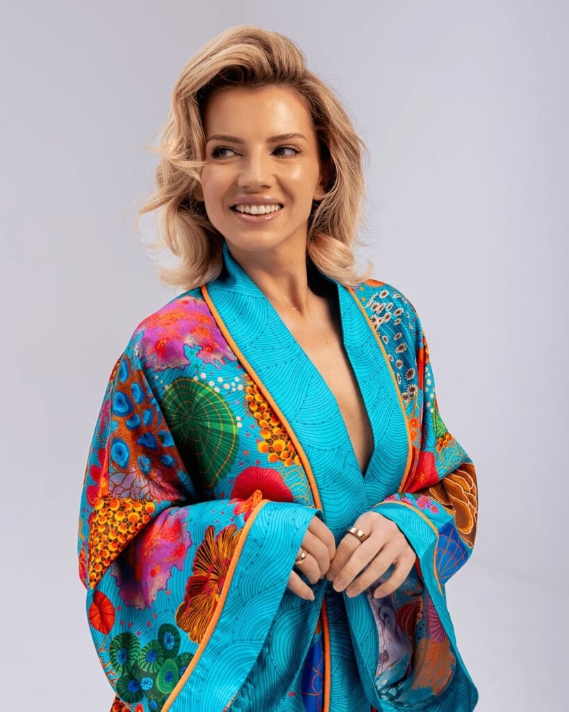 jedwabne kimono kwiaty podwodne spadiora 1