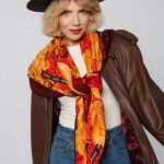 chusta welniano jedwabna dwustronna rok ognistego konia