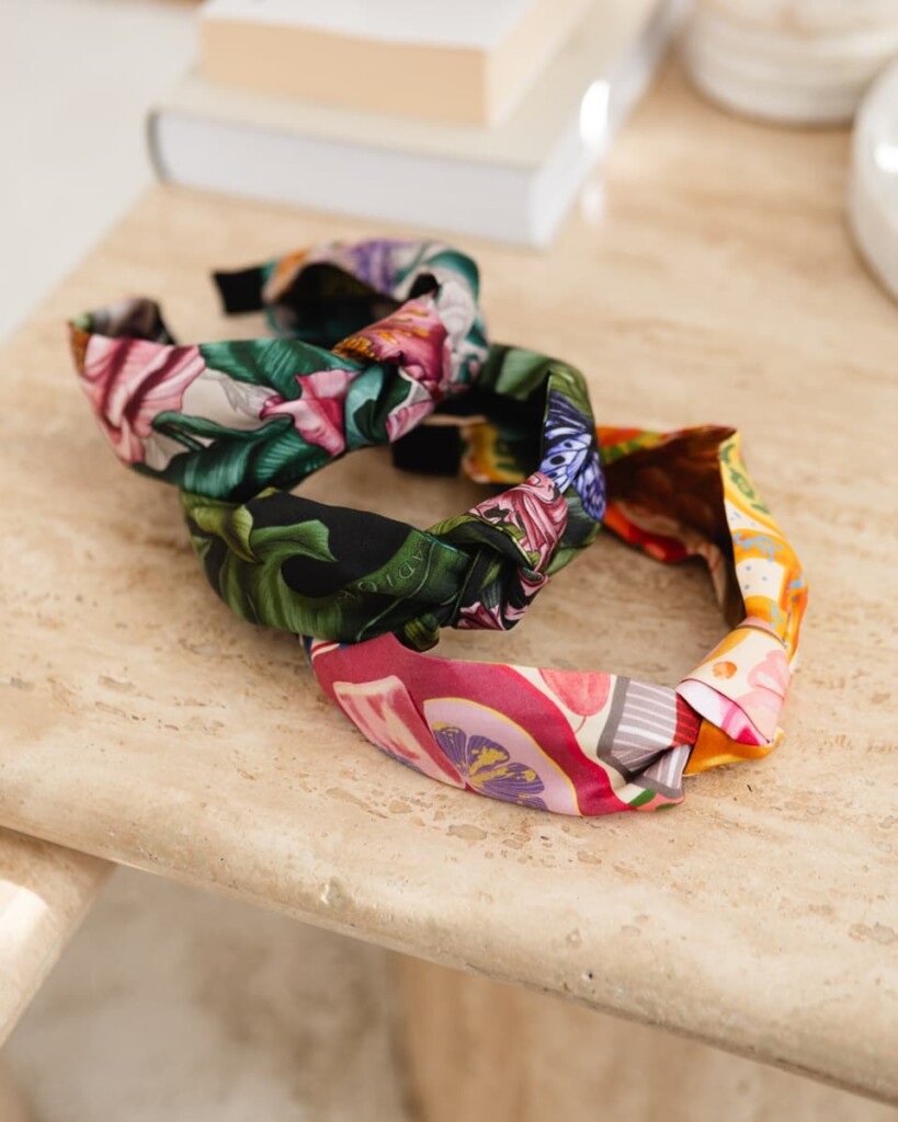 jedwabna opaska do wlosow z supelkiem podander frykasy spadiora 