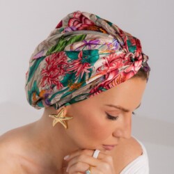 jedwabny turban premium pomander rozowy spadiora 2