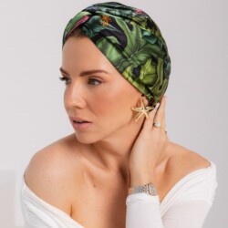 jedwabny turban premium pomander zielony spadiora 2